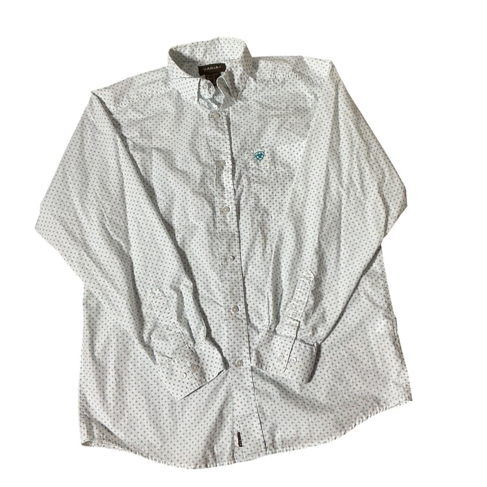 Ariat Mns Kaine LS Equestrian Shirt Mens M Geometric Western Button Down‎
